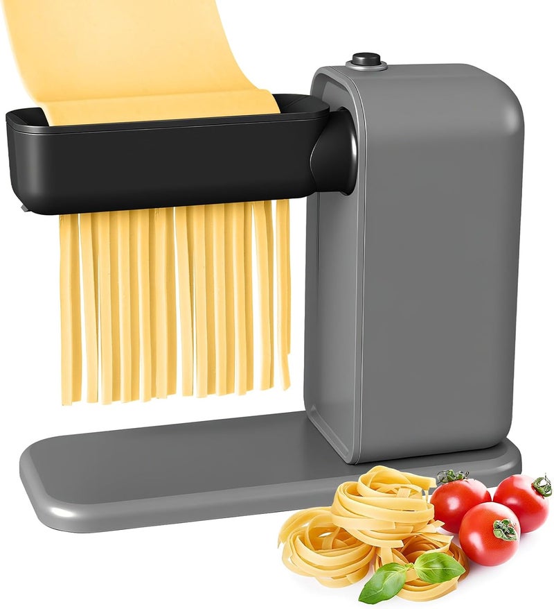 GEFT Electric Pasta Maker, 3-in-1 Pasta Maker Machine Includes Pasta Roller Spaghetti Cutter & Fettuccine Cutter with Cleaning Brush, Noodle Maker for Home Use, Gray - Image 1